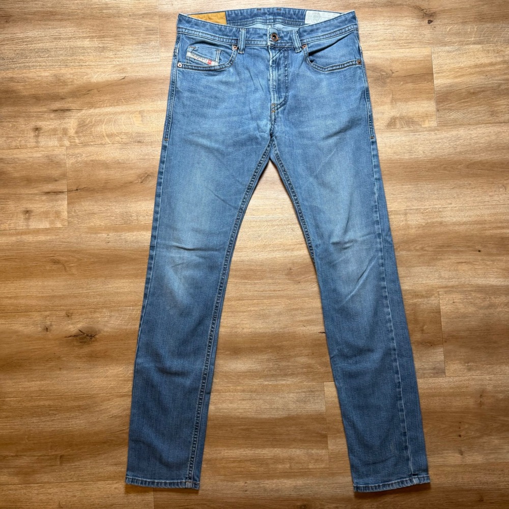 Diesel Thommer Jeans Mens‎ 30x32 Blue Slim Skinny Stretch Denim Light Wash 084BU